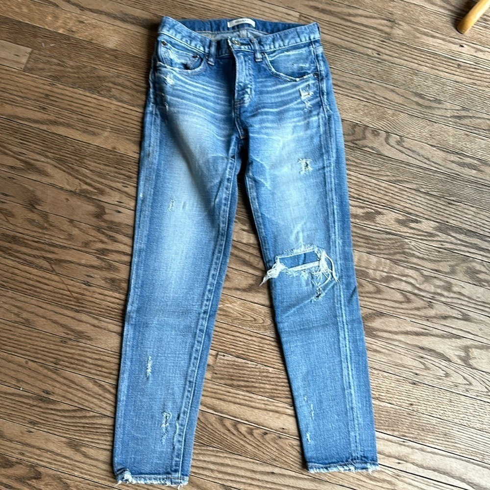 Moussy Vintage Lenwood Mid-Rise Distressed Jeans Japan 25" EUC